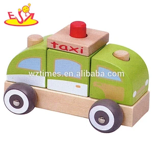 wholesale top fashion children drag wooden car toys for sale W05C012