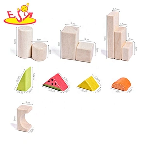 2020 wholesale children wooden shape blocks with box W13A215A