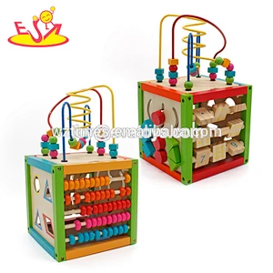 New hottest educational toys wooden activity cube for kids gifts W11B084