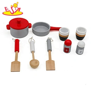 2019 New arrival big kids wooden play kitchen set with sounds W10C467