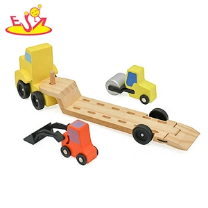 Most popular kids mini wooden truck with cars W04A458