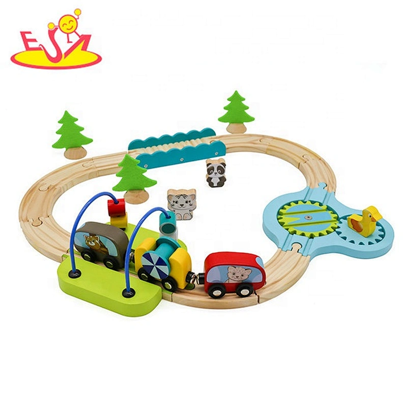 Ready To Ship educational wooden toy train set for kids W04C179