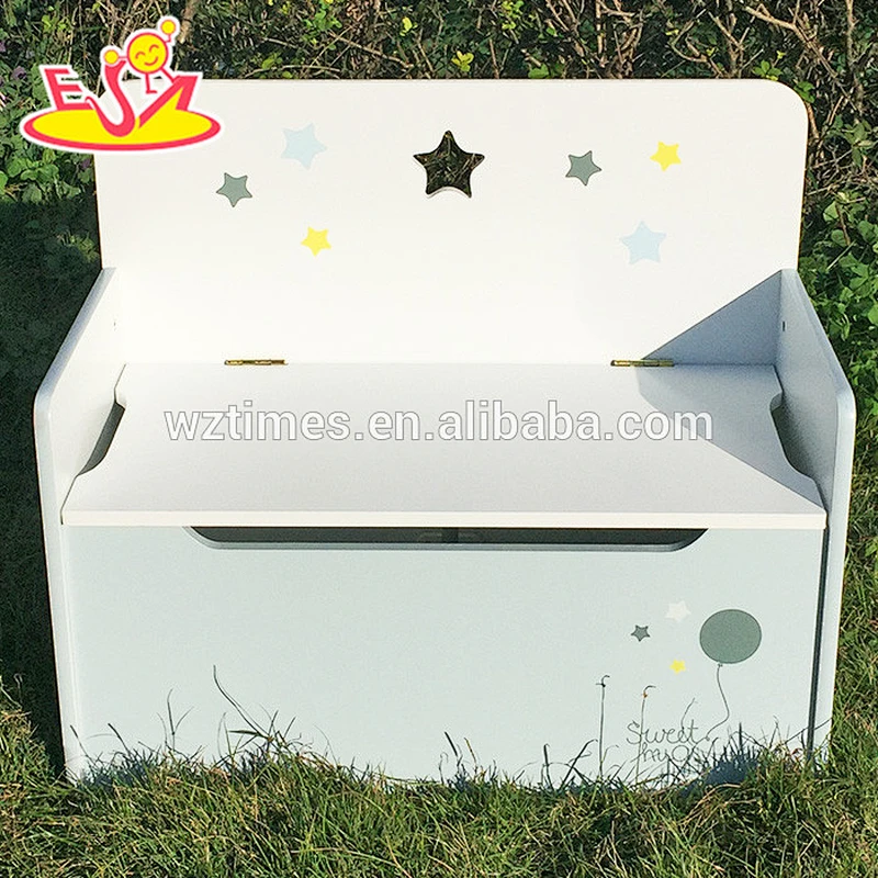 wholesale new fashion bench baby wooden storage box W08C136