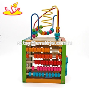 New hottest educational toys wooden activity cube for kids gifts W11B084