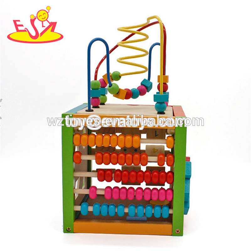 New hottest educational toys wooden activity cube for kids gifts W11B084