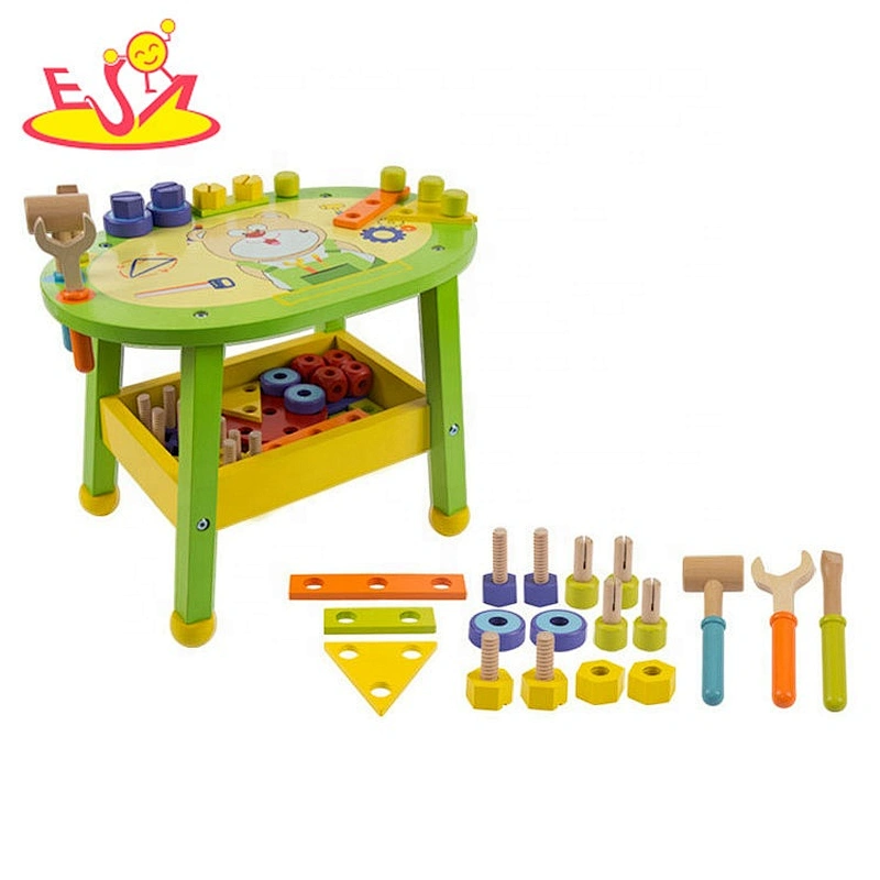 2020 New arrival diy wooden toddler tool bench for preschool W03D134