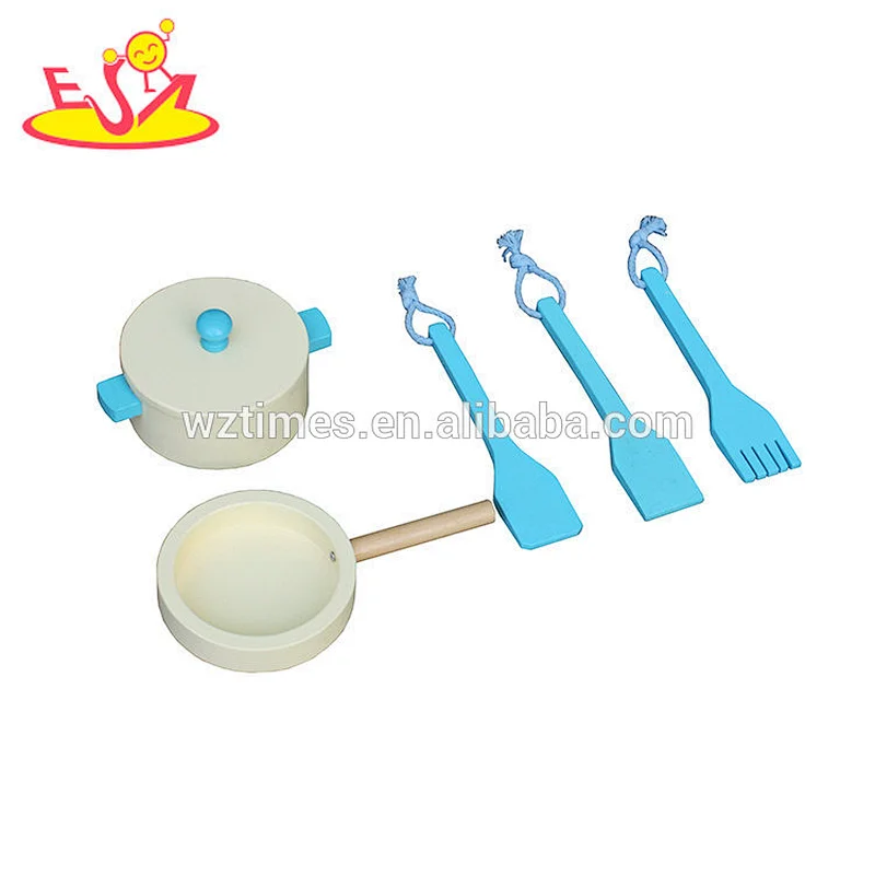 La cocina de madera de la casa azul de la moda superior al por mayor fijó para los niños como regalo W10C346
