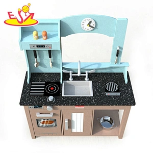 2019 Original Design simulatiom wooden play kitchen kit for kids W10C461