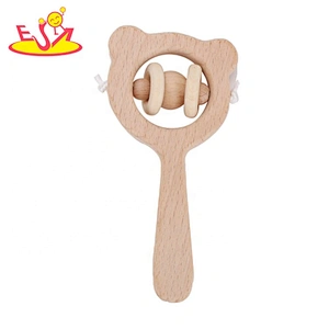 2020 High quality small hands wooden baby rattle set for wholesale W08K281