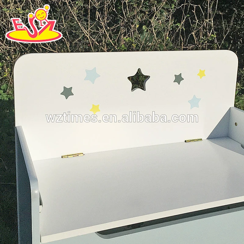wholesale new fashion bench baby wooden storage box W08C136