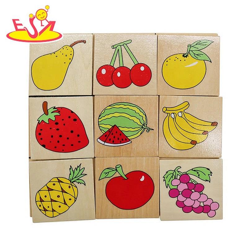 2020 New sale preschool wooden pattern match puzzle for kids W12E044