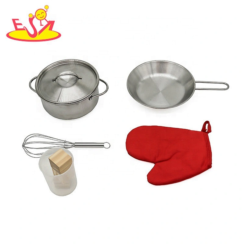 New design white kids wooden kitchen toys with lights W10C493B