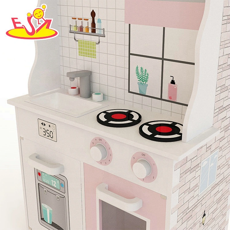 2019 New design 2 in 1 miniature wooden dollhouse kitchen for children W06A371D