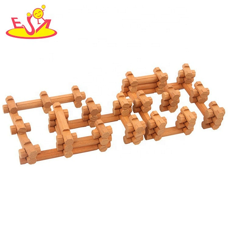 wholesale educational wooden build house toy for kids W14G050