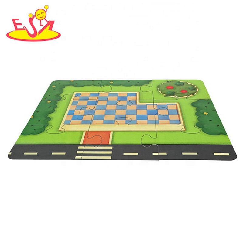 wholesale preschool wooden homemade jigsaw puzzle for kids W14G049
