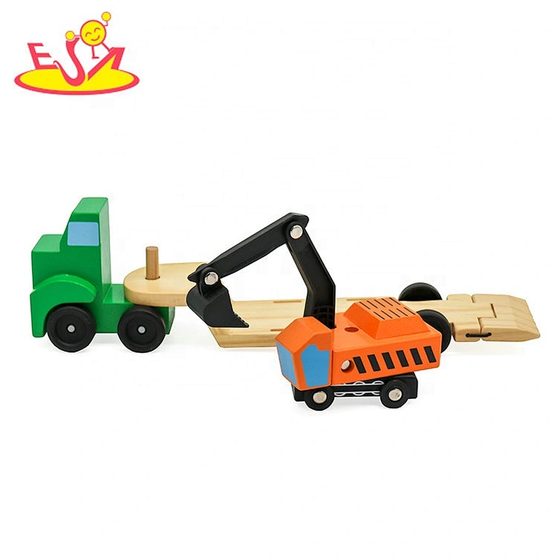 Most popular kids mini wooden truck with cars W04A458