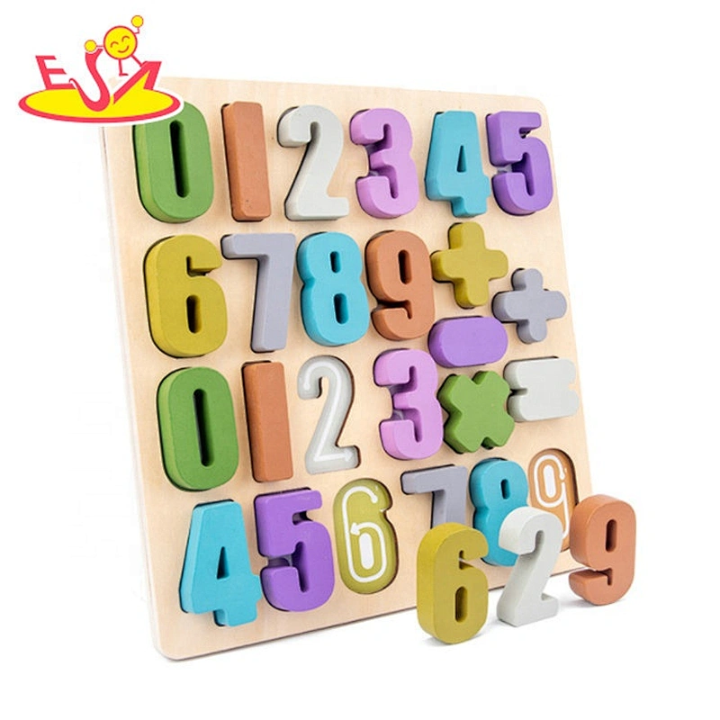 2020 Wholesale colored wooden shape matching blocks for kids W14A240