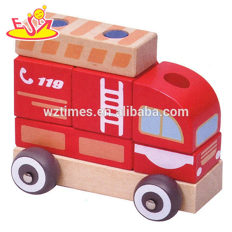 wholesale top fashion children drag wooden car toys for sale W05C012