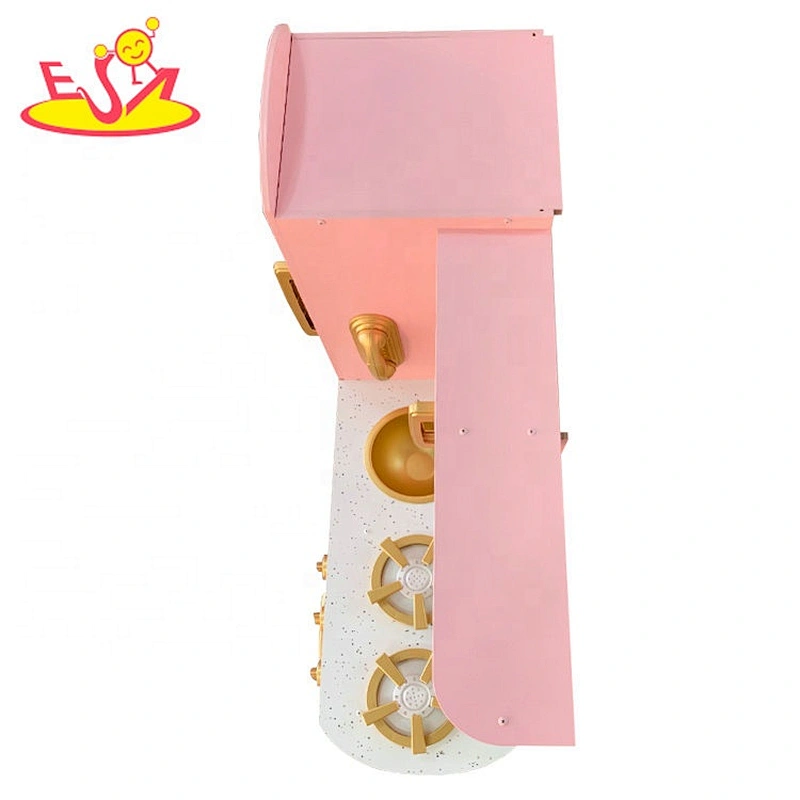 2020 New arrived pink kids kitchen set with freezer W10C571