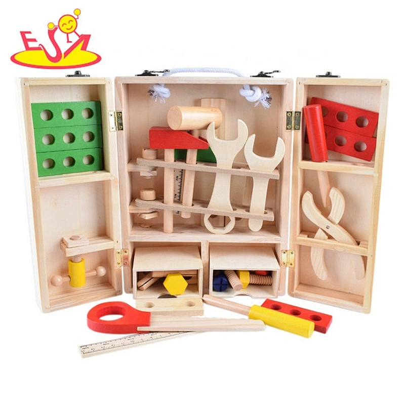 2020 Top sale mini wooden children toy tool bag for wholesale W03D132