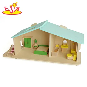 baby classic lovely design kids DIY furniture set toy wooden dollhouse  W06A391