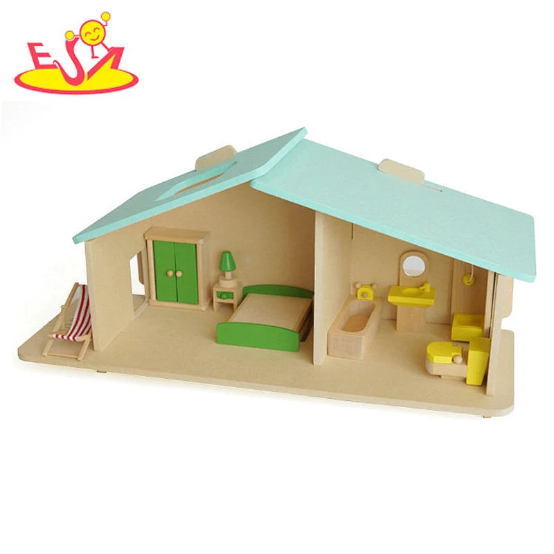 baby classic lovely design kids DIY furniture set toy wooden dollhouse  W06A391