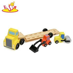 Most popular kids mini wooden truck with cars W04A458