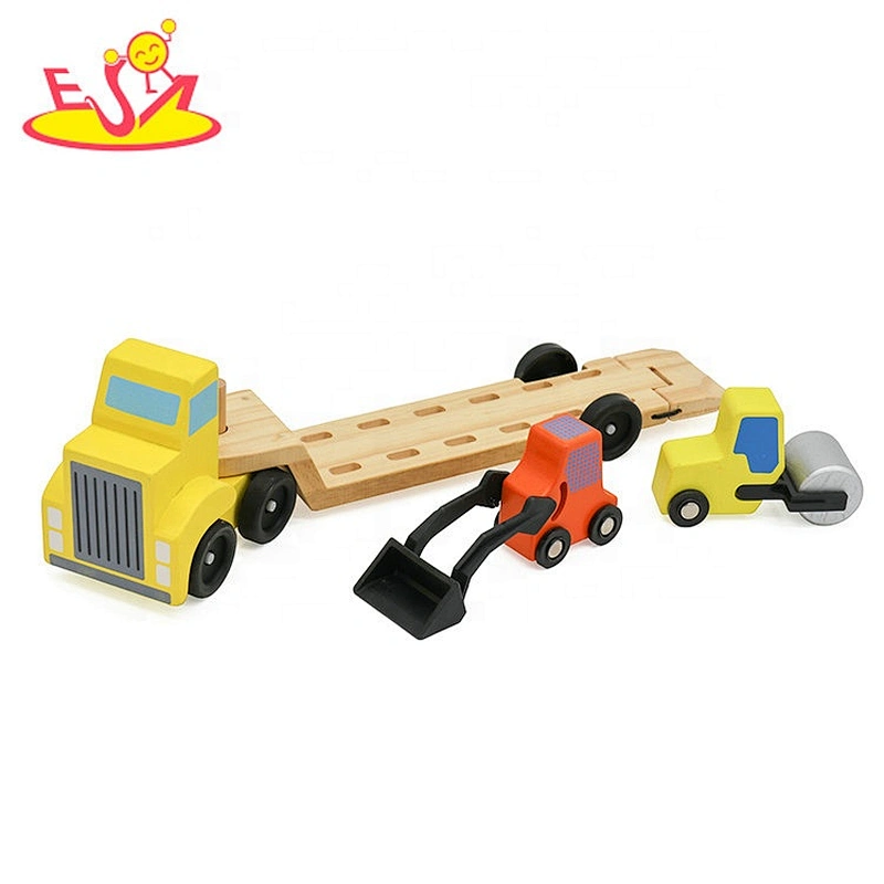 Most popular kids mini wooden truck with cars W04A458