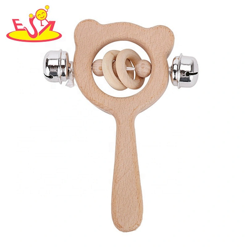 2020 High quality small hands wooden baby rattle set for wholesale W08K281