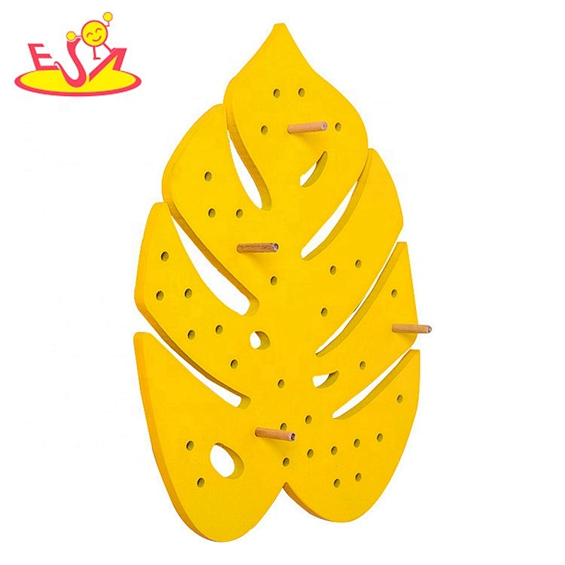 Decorative leaf wooden wall hanger for wholesale W09B102B