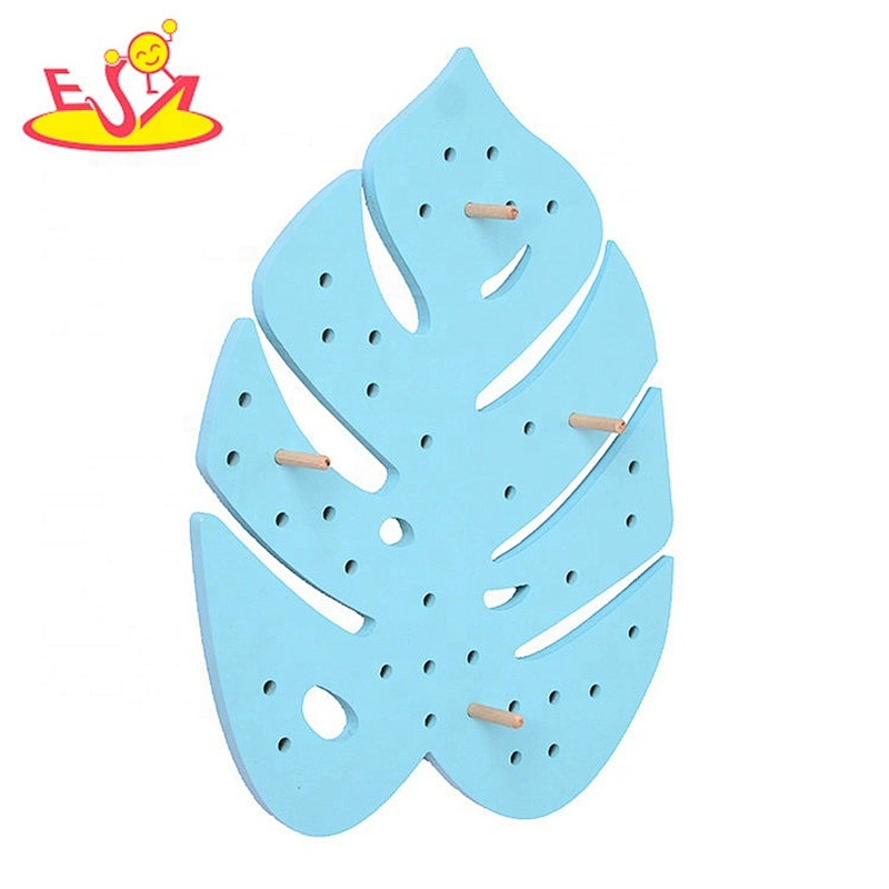 Decorative leaf wooden wall hanger for wholesale W09B102B
