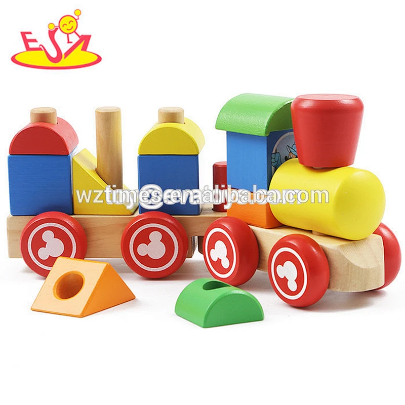 wholesale top fashion children drag wooden car toys for sale W05C012