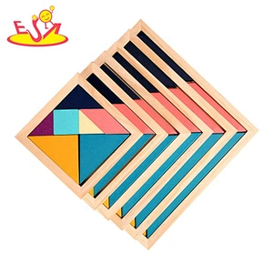 Customize preschool wooden tangram puzzle for toddlers W11D014