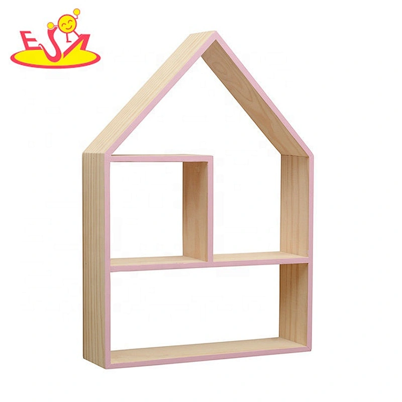 2020 High quality wall wooden book rack for children W08C315