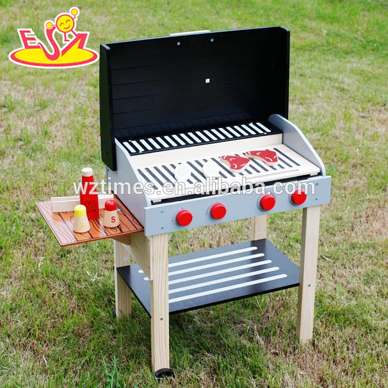 Wholesale new design fashion kids wooden toy bbq role play W10D123