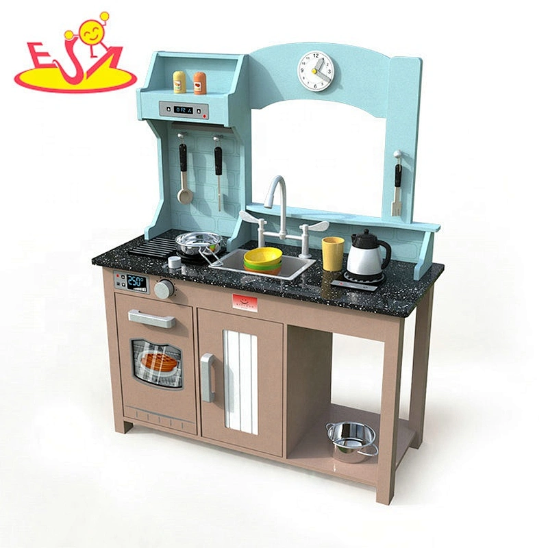 2019 Original Design simulatiom wooden play kitchen kit for kids W10C461