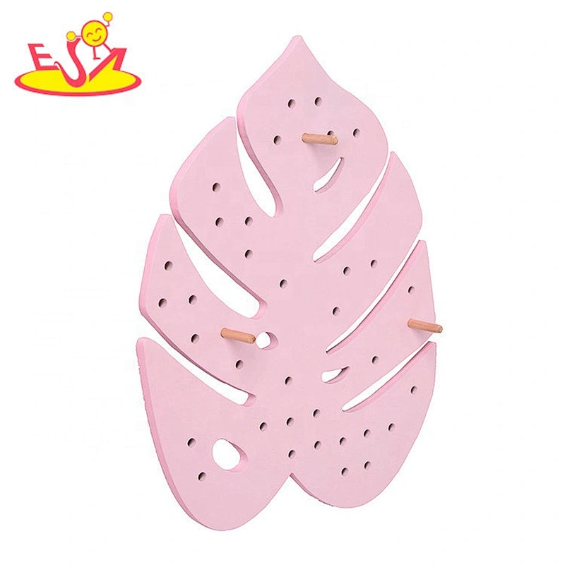 Decorative leaf wooden wall hanger for wholesale W09B102B