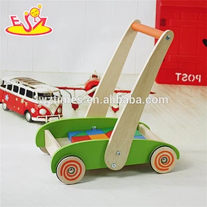 Wholesale cheap toy set wooden baby walkers for boys W16E066