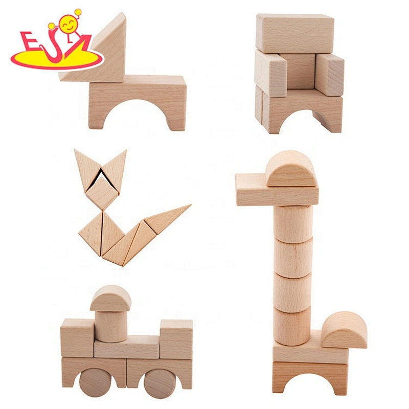 2020 wholesale kids wooden building blocks with box W13A215B