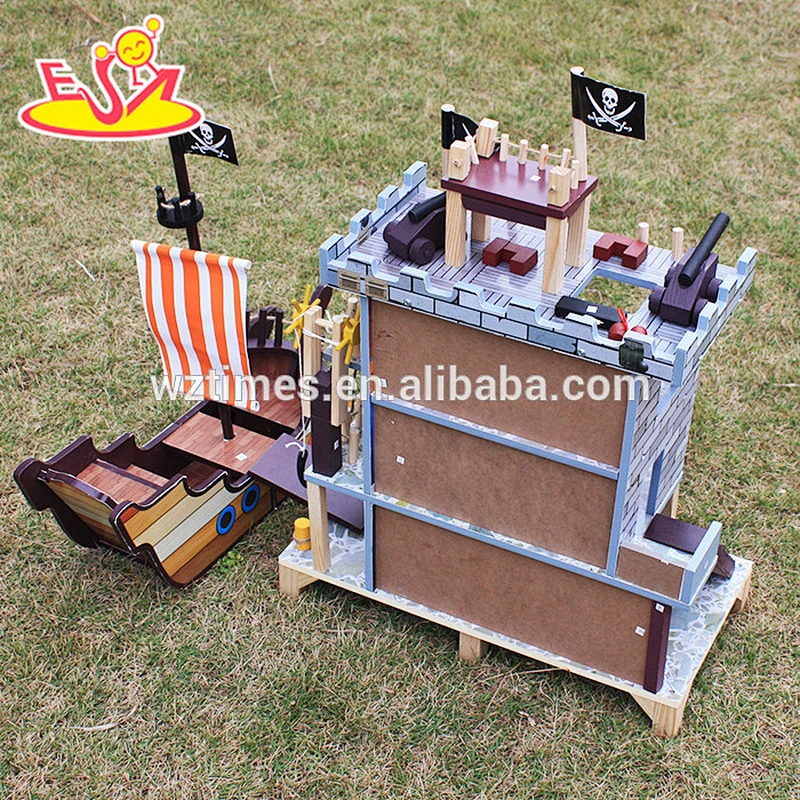 wholesale pretend play pirate dollhouse for kids W06A162