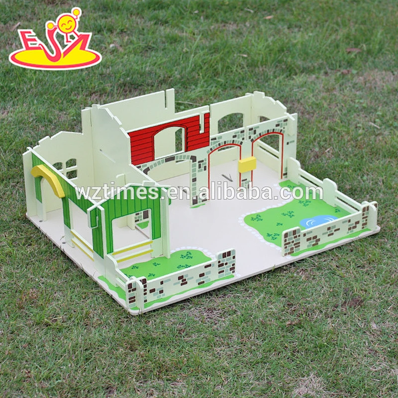 2018 juguetes de granja de madera para niños al por mayor juguetes de granja de madera de moda superior W06A167