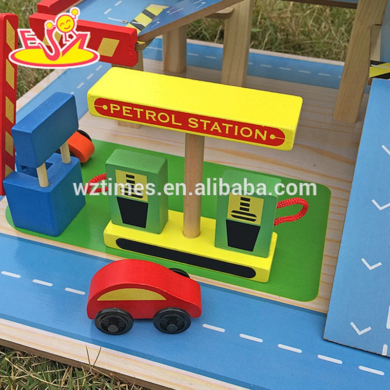 2018 Wholesale toddlers wooden car garage toy funny kids wooden car garage toy cheap children wooden car garage toy W04B034