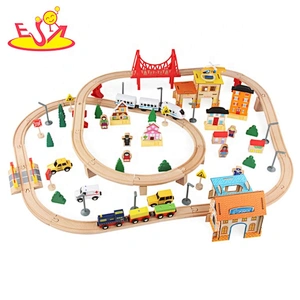 2020 wholesale 60 PCS educational wooden marble race track for kids W04E102