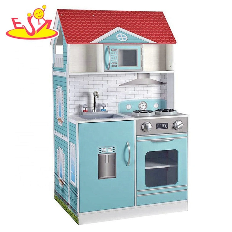 2020 high quality preschool small wooden toy houses for children W06A396