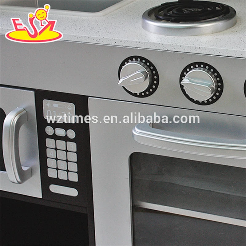 wholesale cheap espresso wooden children play kitchen toy for gifts W10C337