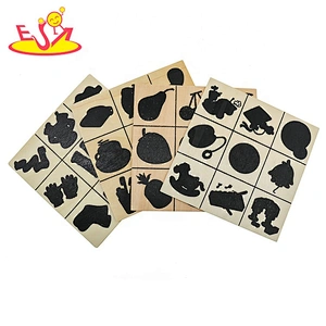 2020 New sale preschool wooden pattern match puzzle for kids W12E044