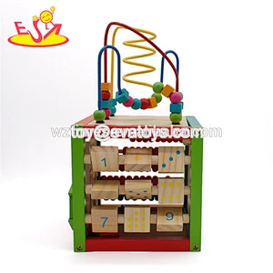 New hottest educational toys wooden activity cube for kids gifts W11B084