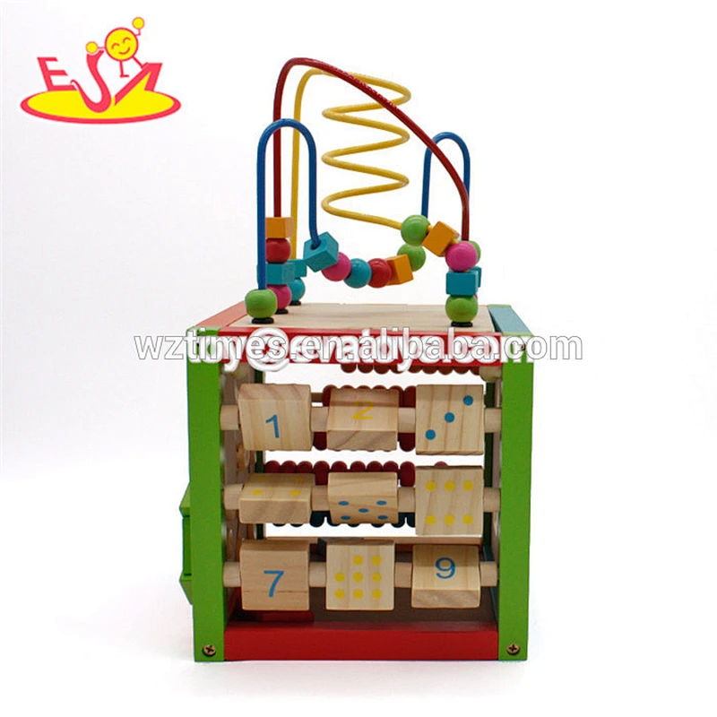 New hottest educational toys wooden activity cube for kids gifts W11B084