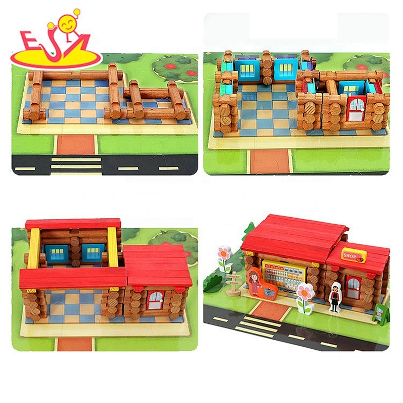 wholesale preschool wooden homemade jigsaw puzzle for kids W14G049
