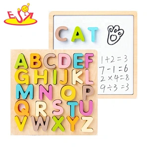 2020 Wholesale colored wooden shape matching blocks for kids W14A240